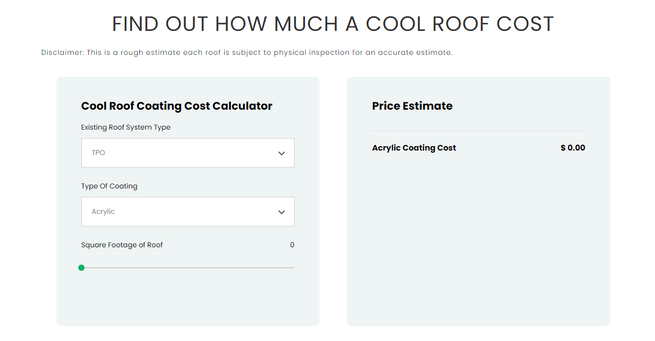 Cool Roof Calculator